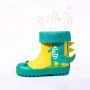 Hot Sale 100% Waterproof Toddler Kids 3D Cute Rubber Boots Kids Wellies Rain Boots With Adjustable Front String