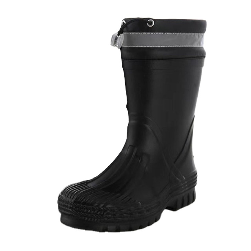 Spiral Black Green Rain Boots For Kids Rubber Boots Ideal for Rainy Days Waterproof Rain Shoes