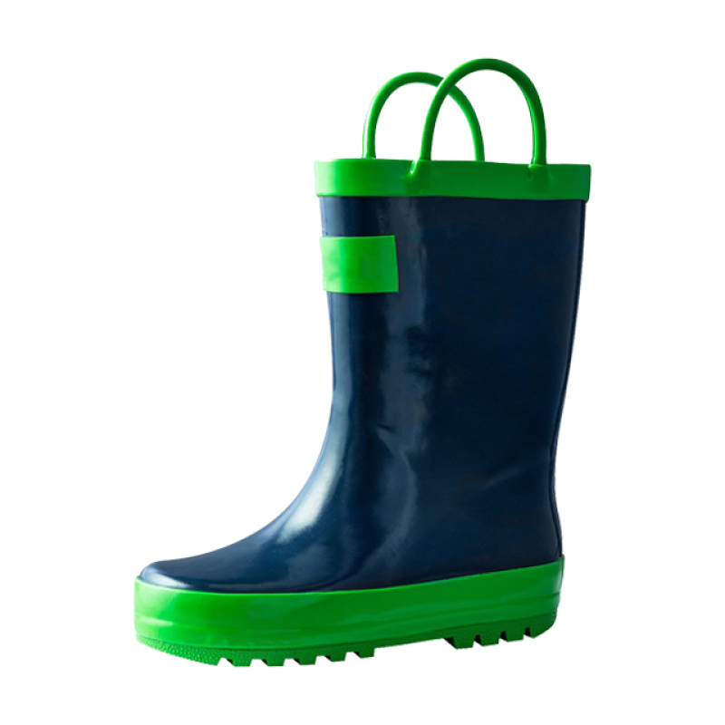 Wholesale Children Rubber Boots with Handle Wellies Kids Rain Boots