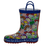 Best Selling Kids 3D design Character Printed Easy-On handle Rubber Waterproof Rain Boots