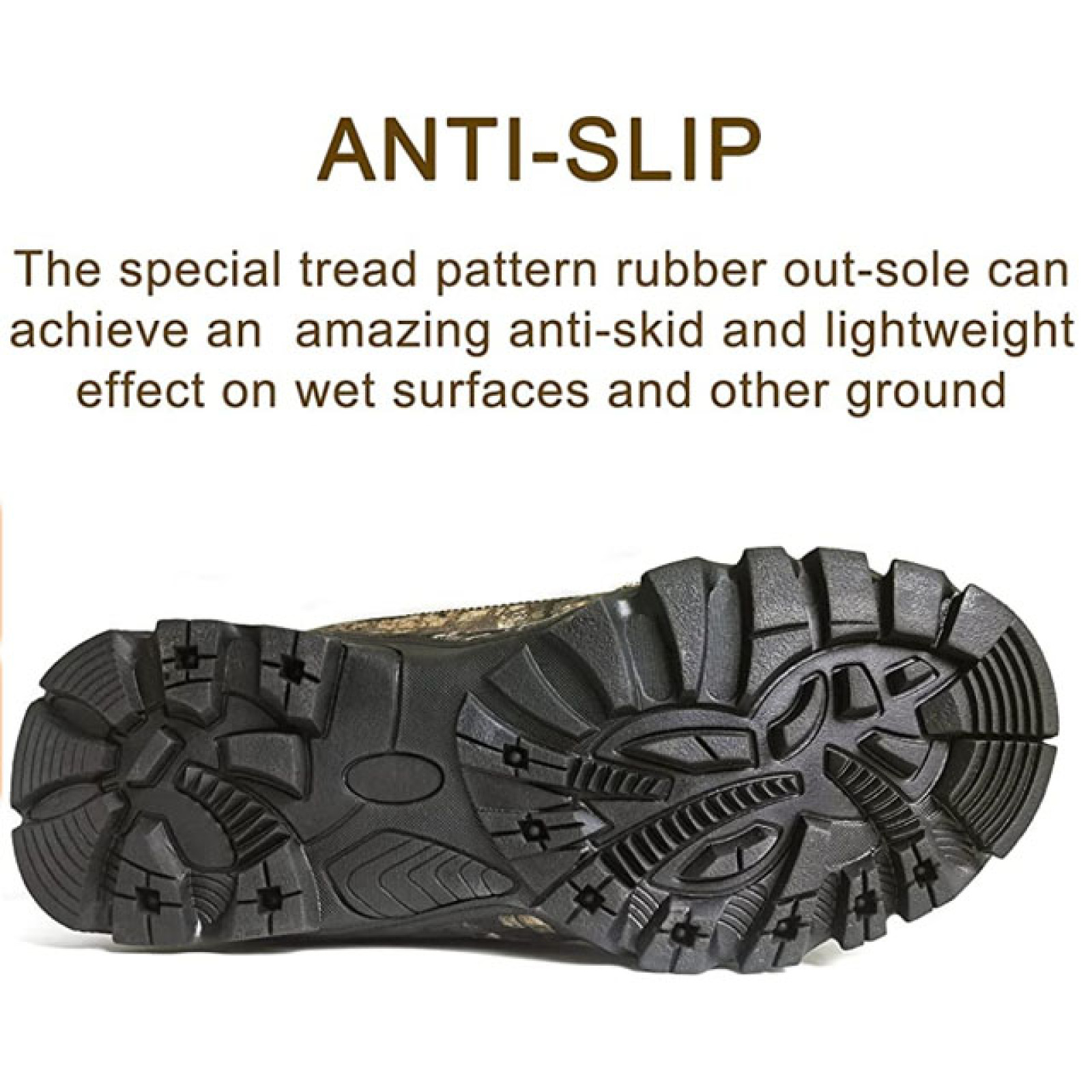 Lightweight Comfortable Waterproof Mens Timber Camo Hunting Boots with Memory Foam Insole Customized Wholesale