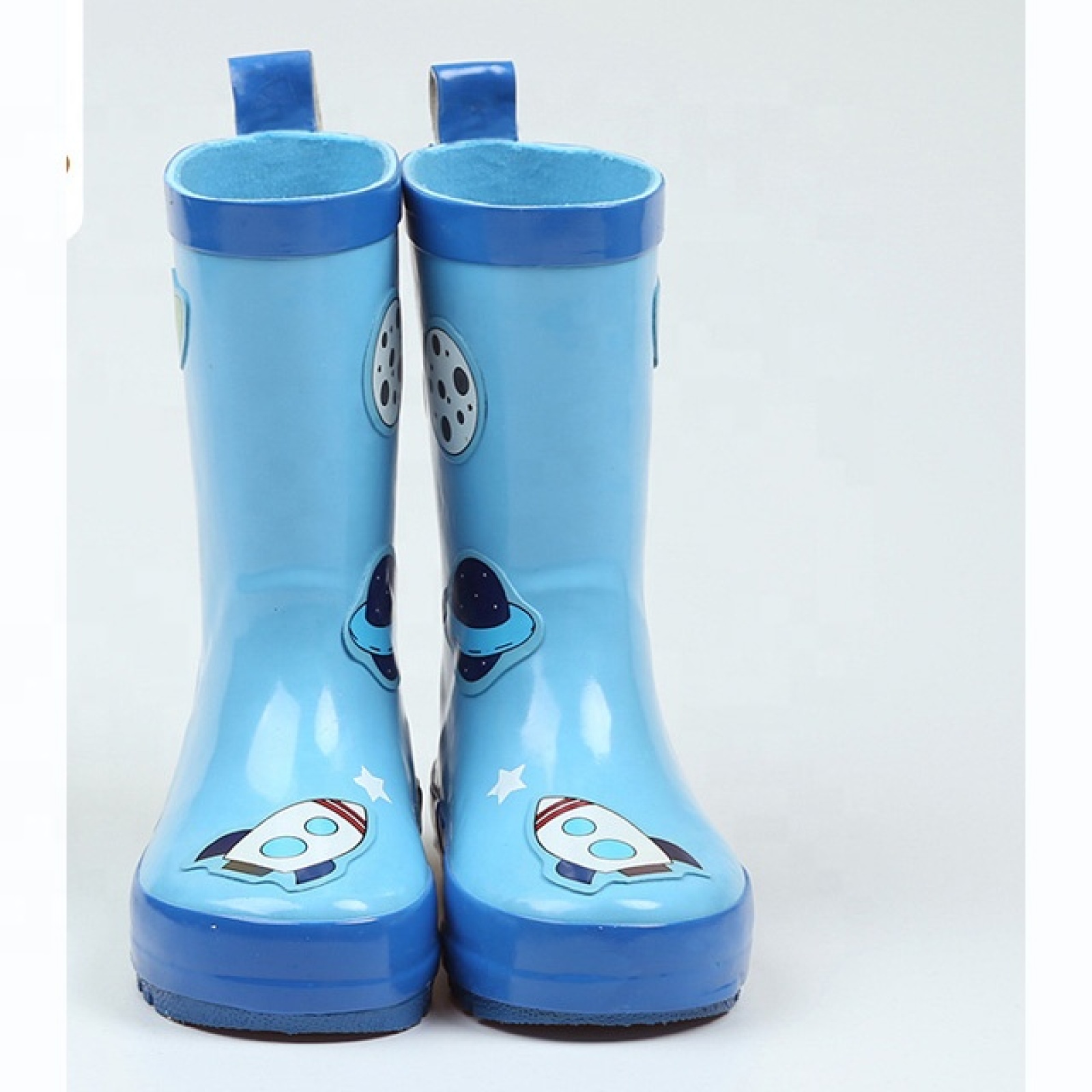High-quality Customized Blue Kids Waterproof Cute Anti-slip Gumboots Rubber Baby Rain Boots