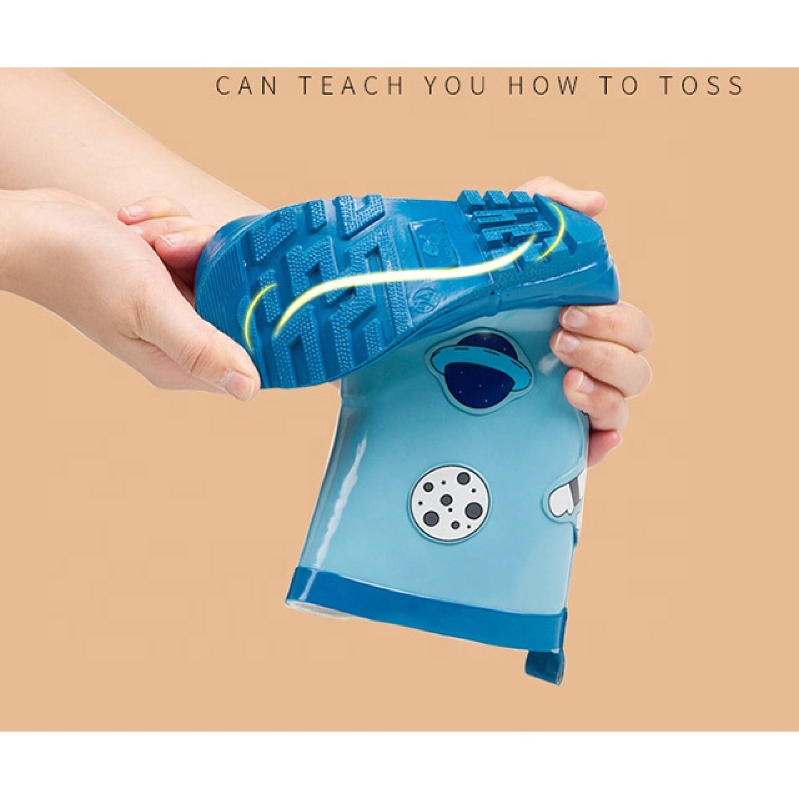 High-quality Customized Blue Kids Waterproof Cute Anti-slip Gumboots Rubber Baby Rain Boots