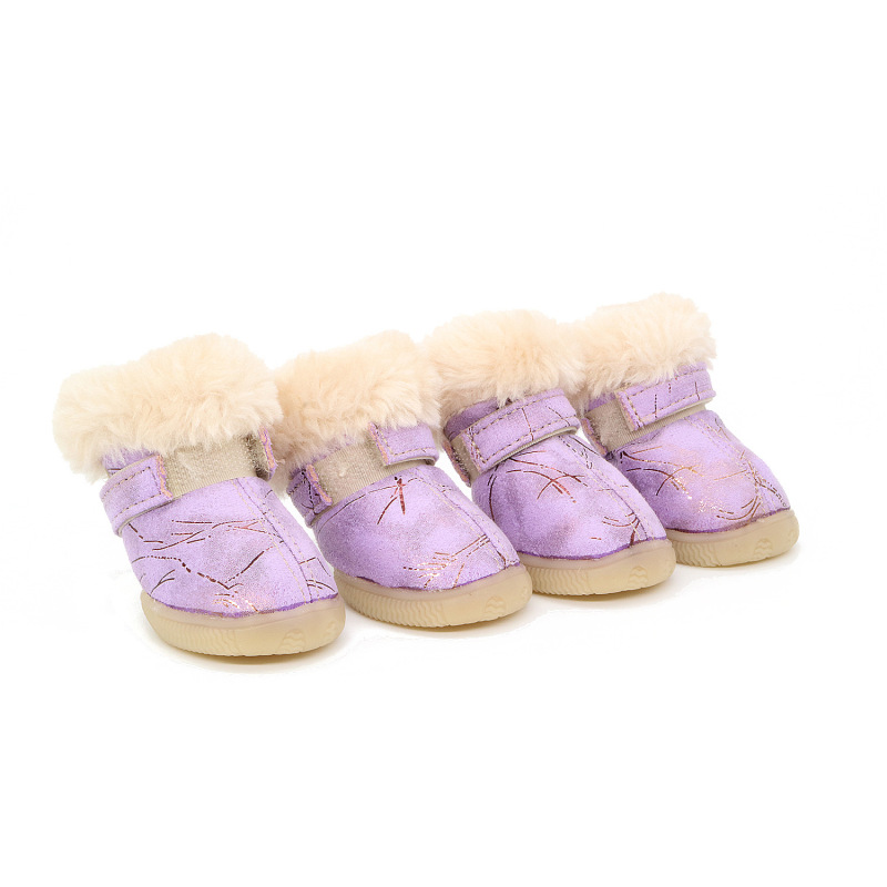Fashion Designer Pet Shoes  For Winter Wholesale Warm Dog Shoes  Breathable Dog Boots