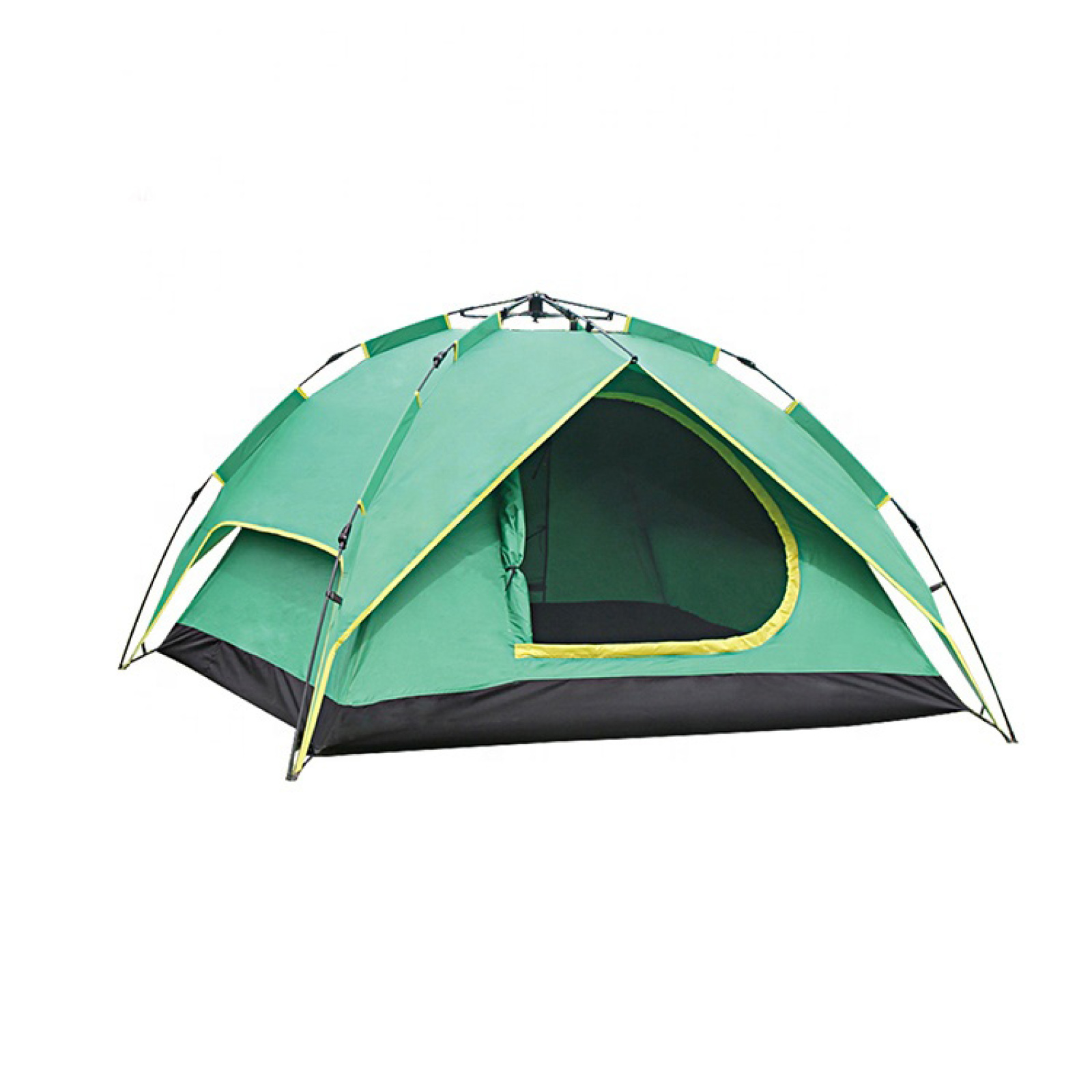 Double Layer Navy Orange 3-4 Person Waterproof Automatic Glamping Tent