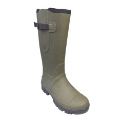 Olive Green Adjustable Waterproof Gusset Field Outdoor Farming and Hunting Mens Neoprene Rubber Rain Boots