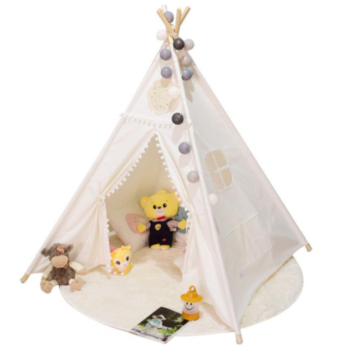 Children Kids White Play Indian Tipi Teepee Tent