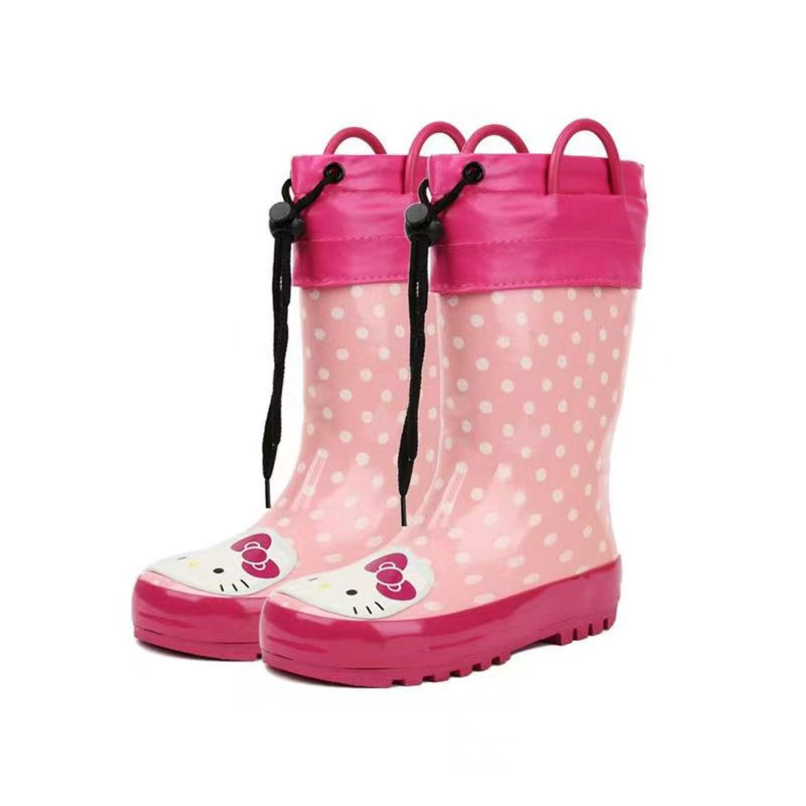 Custom Pink Rubber Rain Boots Anti-slip Design Your Own Waterproof Rain Wellies for Kids