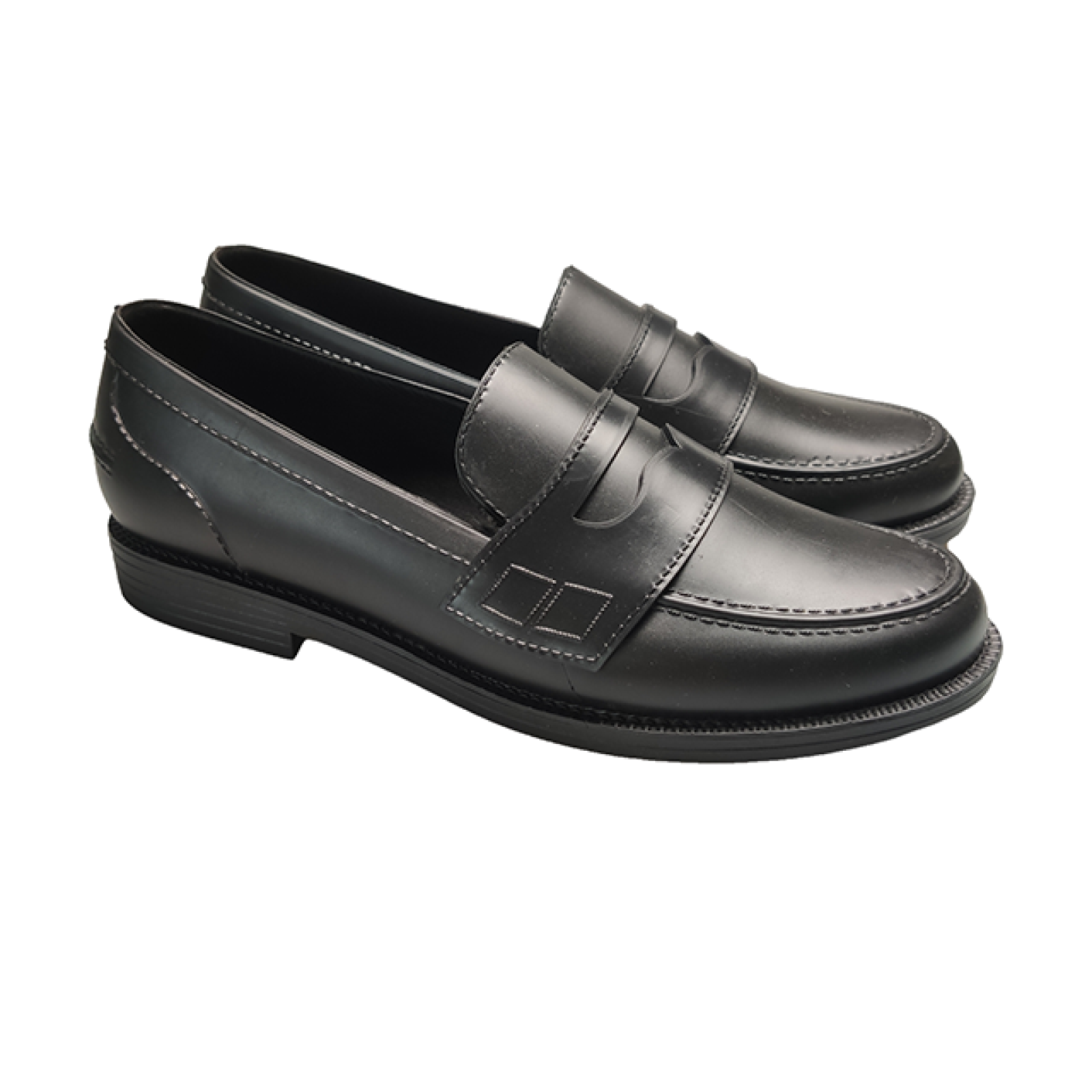 Black Fashion New Design PVC Students Shoes for Girls