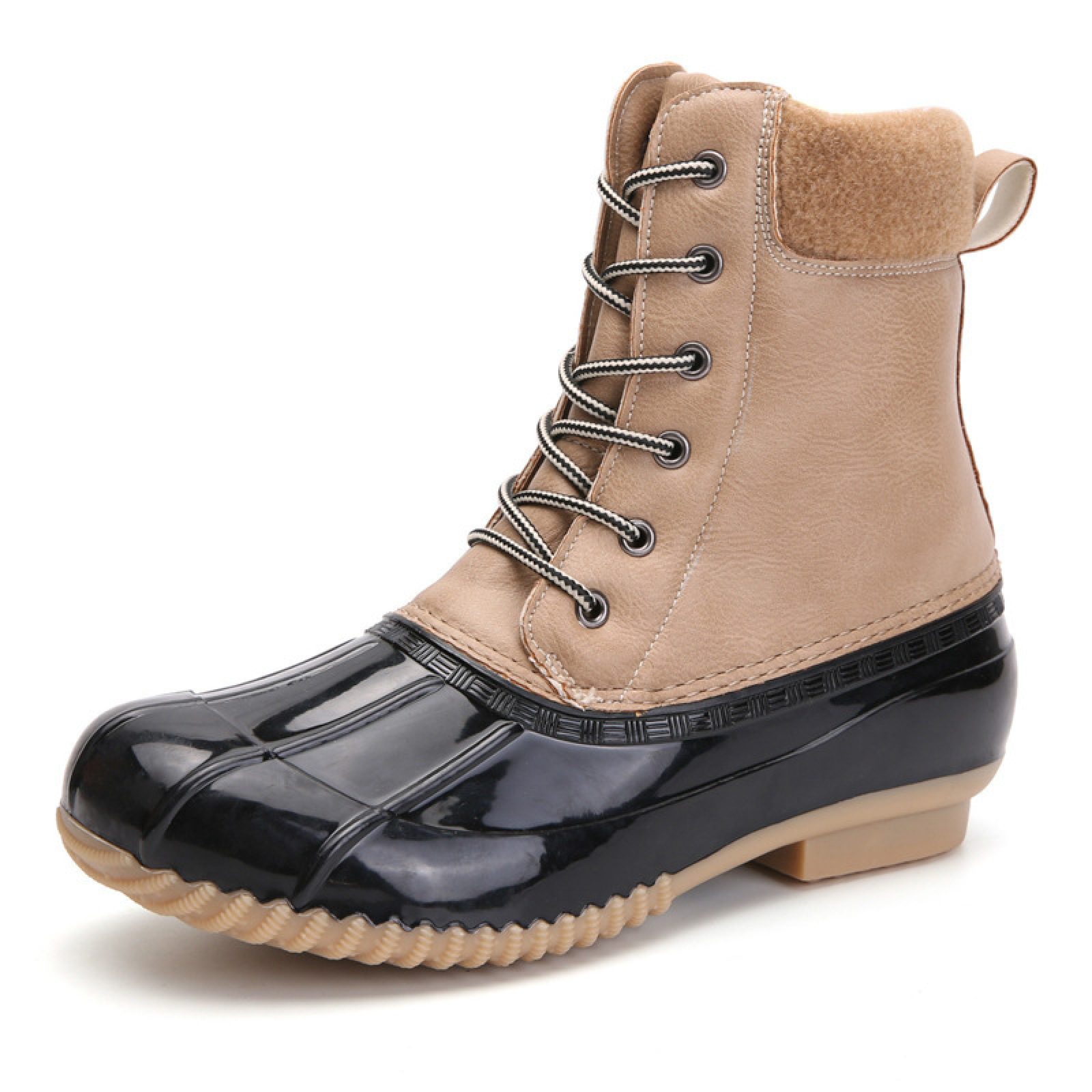 Wholesale High Quality Plush Fur Waterproof  Fleece Mid-length Snow Boots  Men Winter Shoes