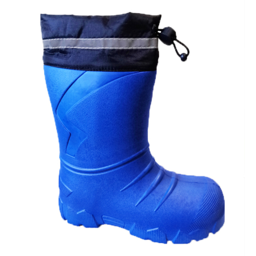 Kids Boys Girls EVA Wellies Rain Boots Warm Fleece-Lined Light Unisex Children Snow Boots