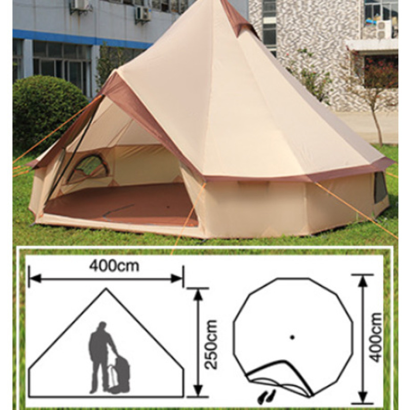 Customized Outdoor Camping Indian Oxford Tent Multi Person Camping Bell Tent Camping Tourism Field Tent Wholesale