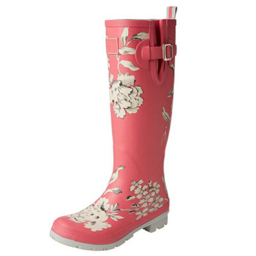 posh comfy ladys UK floral rain boots print wellington boots rubber rainboots