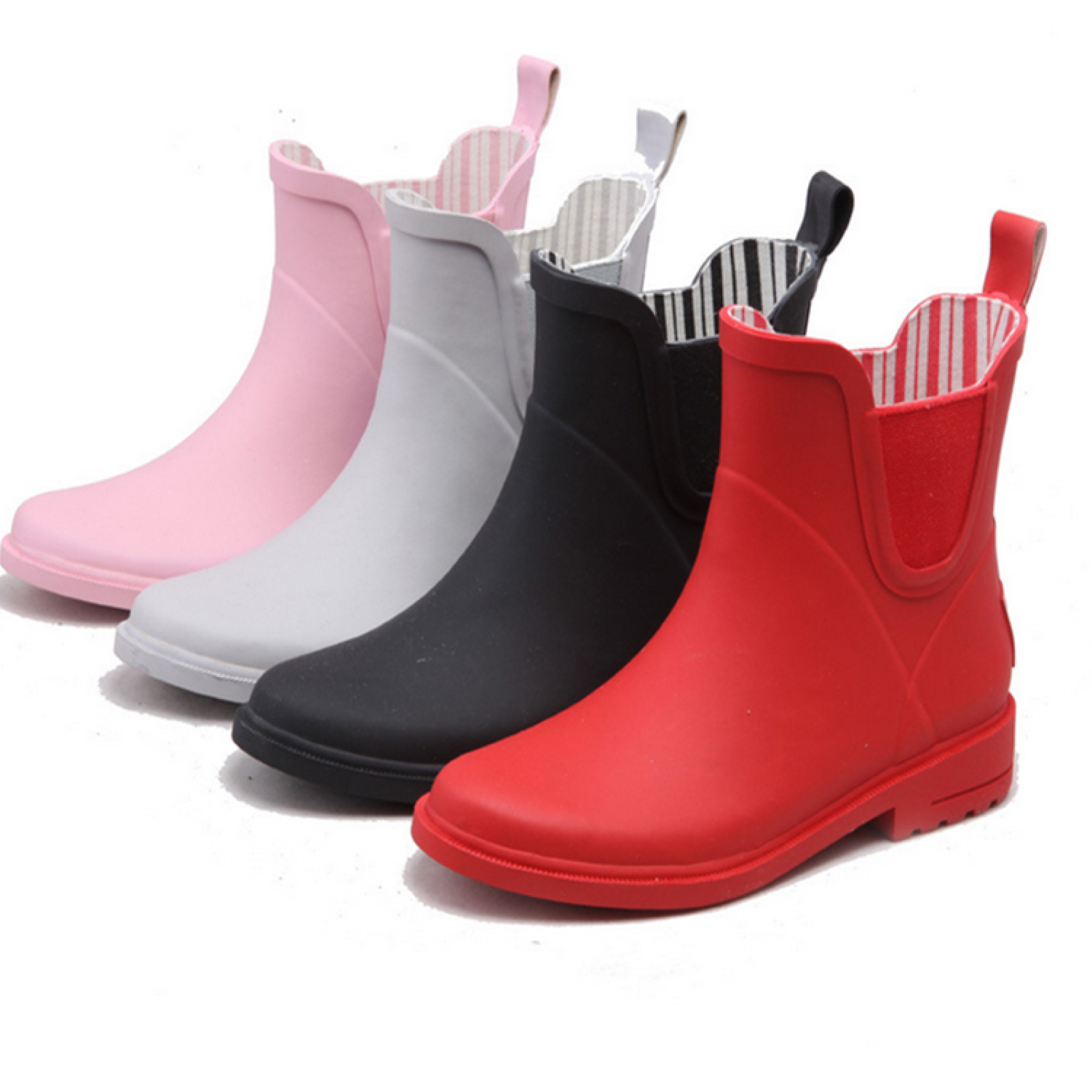 Women's Rubber Chelsea Rain Boots Ankle Boots