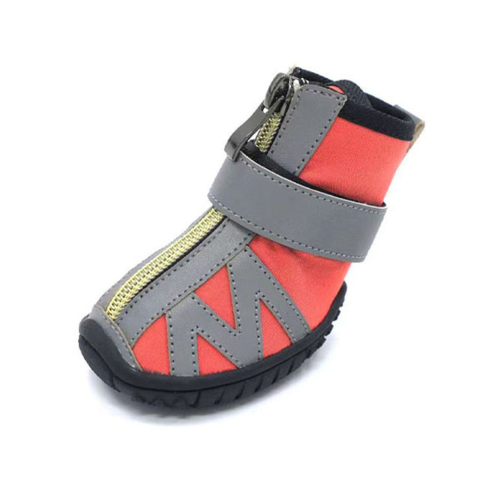 Fashion Designer Reflective Dog Boots Comfortable Pet Shoes Dog Boots Waterproof With Zipper