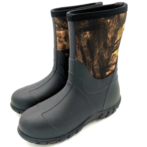 Camo High-quality Customized Men Boots Neoprene Rain Boots Waterproof Rubber Wellies