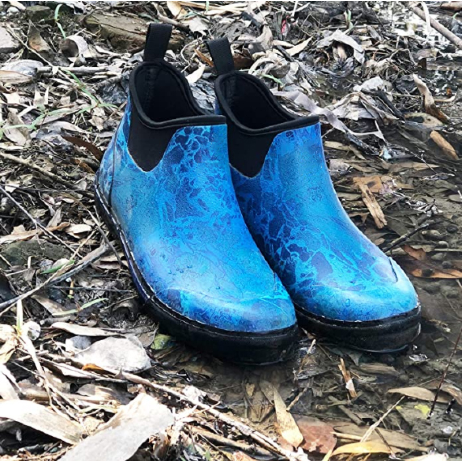 Waterproof Hot Sell Fashion Deck Boots Camo Ankle Mud Muck Rain Boots Rubber Deck Boots Mens Womens for Fishing and Marine