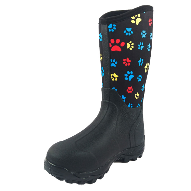 High Quality Women's Customized Waterproof Gumboots Anti-slip Neoprene Rubber Rain Boots