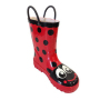 Toddler & Youth Little Girls Ladybug Red and Black Rain Boots w/ Mesh Lining