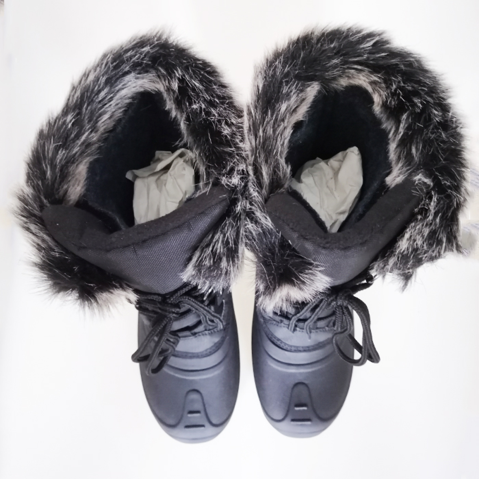 Women's faux Fur Collar Winter Snow boots Bean Boots