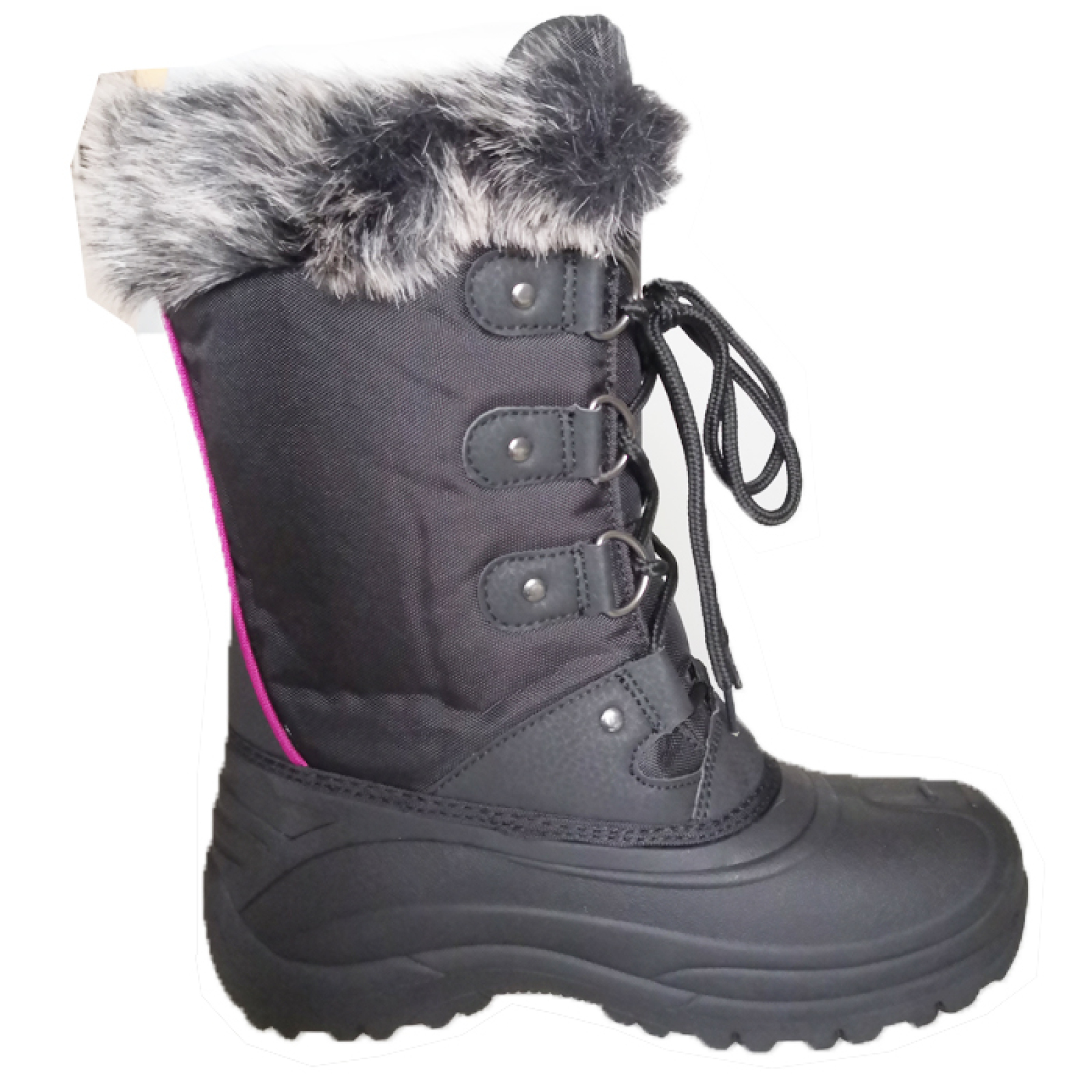 Women's faux Fur Collar Winter Snow boots Bean Boots