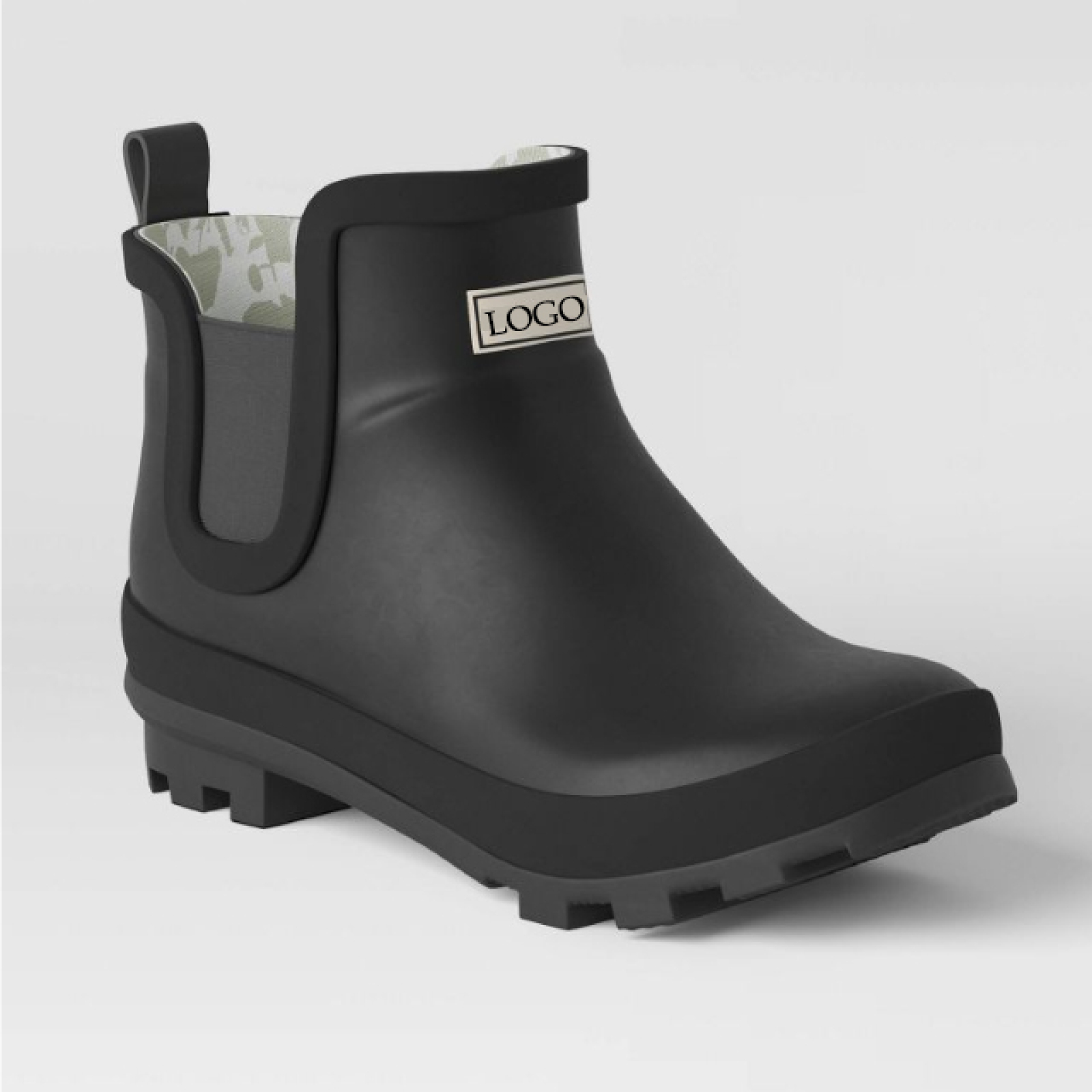 Women Chelsea Rain Boots Wholesale Black Ankle Fashion Elastic Garden Natural Rubber Rain Boots   Women Boots