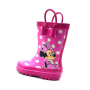 Pink Style Cartoon Printing Girls Rubber Shoes Rain Gum Boots for Children