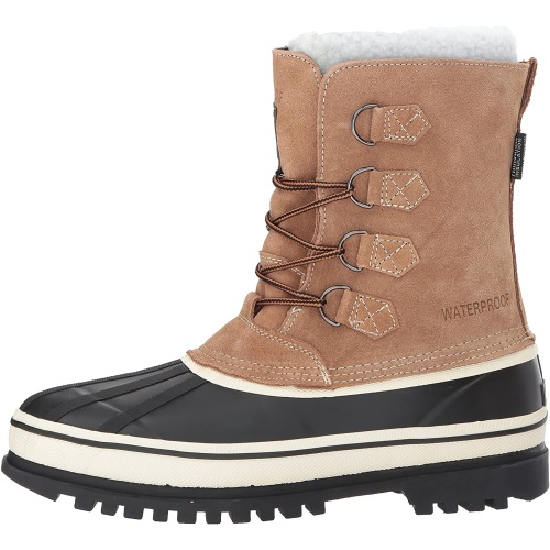 Mens KHK Waterproof Pac Boots EVA Men 18K OEM Suede Leather Genuine Leather Rubber Snow Boot Ankle Boot D-ring Felt FJ-SB1205M