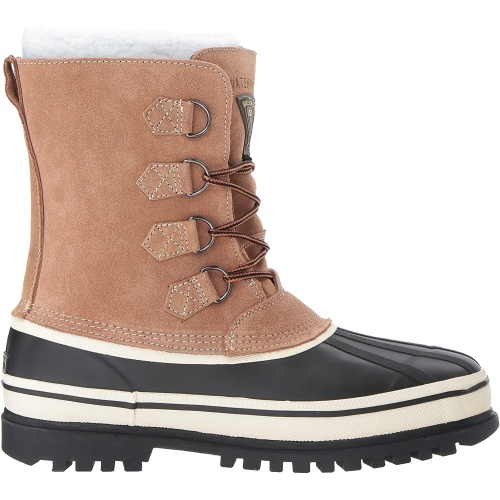 Mens KHK Waterproof Pac Boots EVA Men 18K OEM Suede Leather Genuine Leather Rubber Snow Boot Ankle Boot D-ring Felt FJ-SB1205M