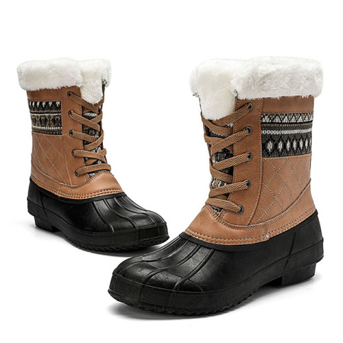 Winter Women's Boots  Waterproof And Sand-proof Cotton Warm Duck  Boots Women Outdoor Snow Boots