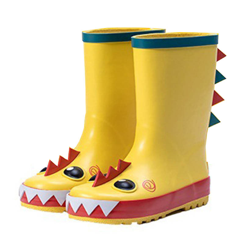Kids Customized 3D Design 100% Waterproof Natural Rubber Rain Boots  Outdoor Gumboots For children