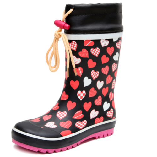 Girls Rubber Boots with Adjustable Buckle Children Gumboots for kids Rain Wellies