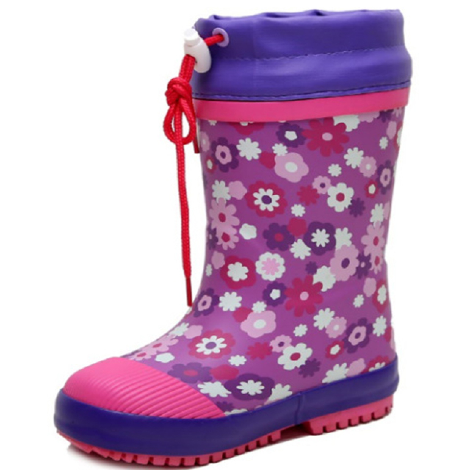 Girls Rubber Boots with Adjustable Buckle Children Gumboots for kids Rain Wellies