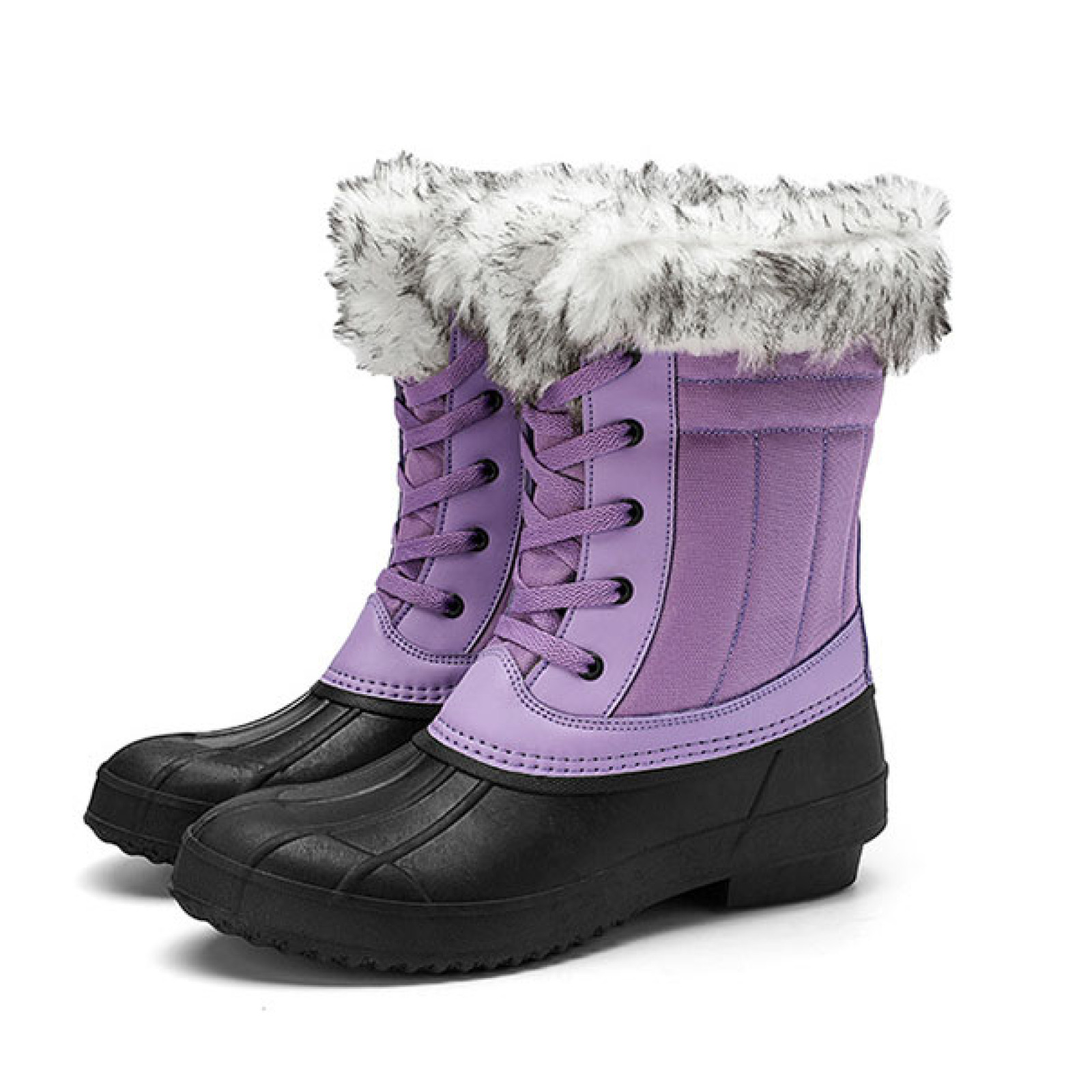 Hot Selling Ladies Fashion Fur Collar Winter Snow Boots With Waterproof