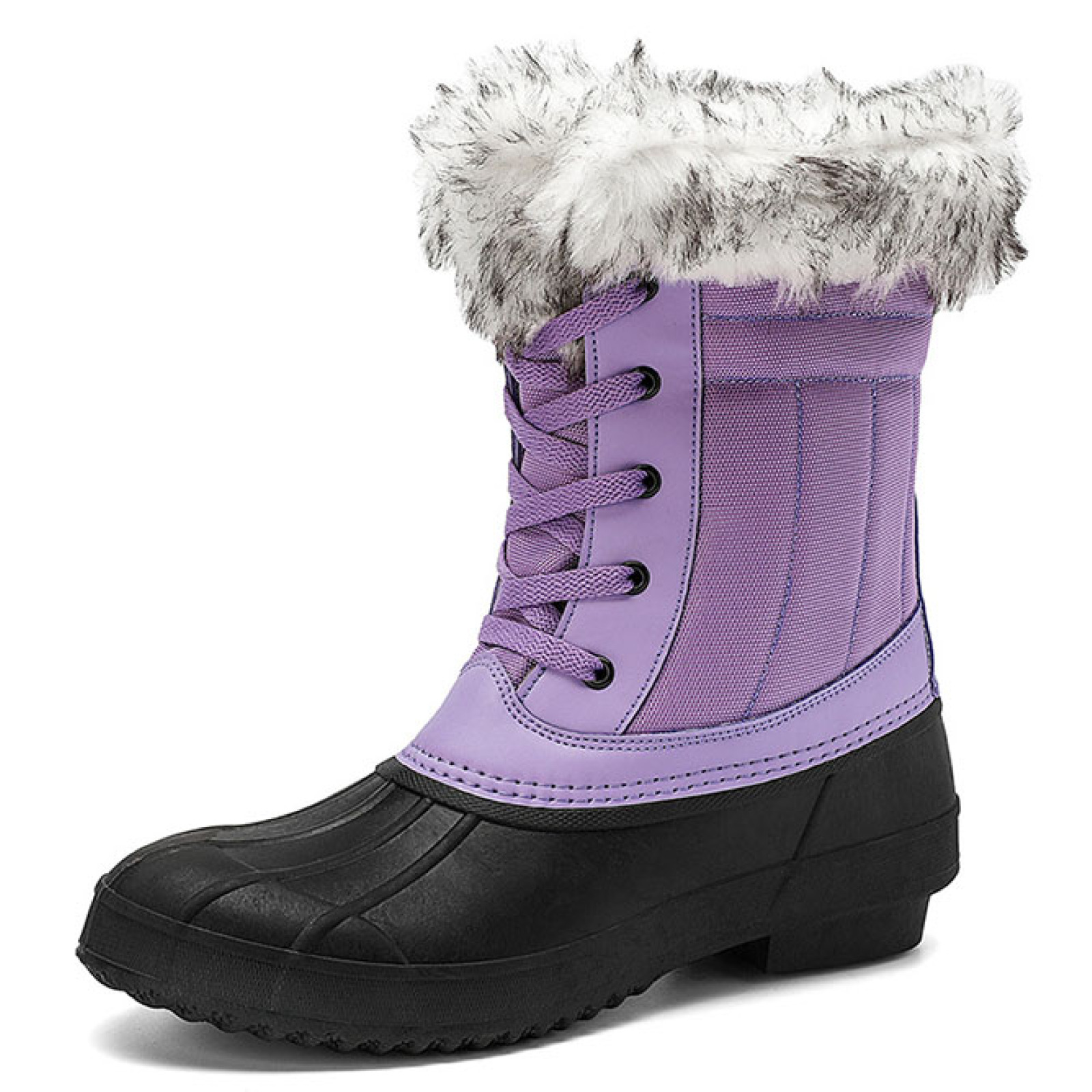 Hot Selling Ladies Fashion Fur Collar Winter Snow Boots With Waterproof