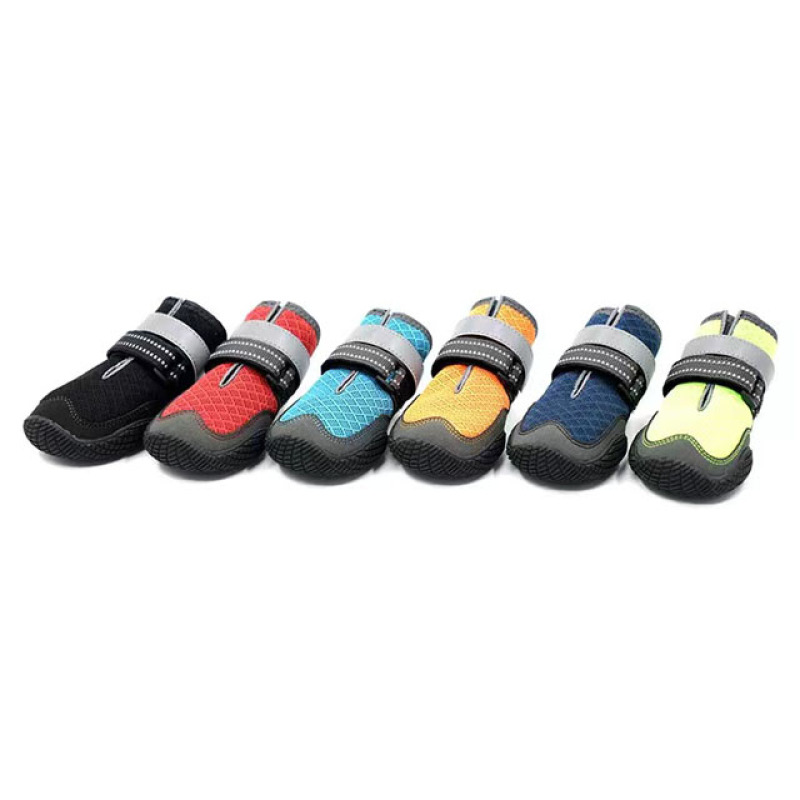Wholesale Pet Outdoor Breathable Dog Shoes Fashion Color Waterproof Reflective Boots for Dog