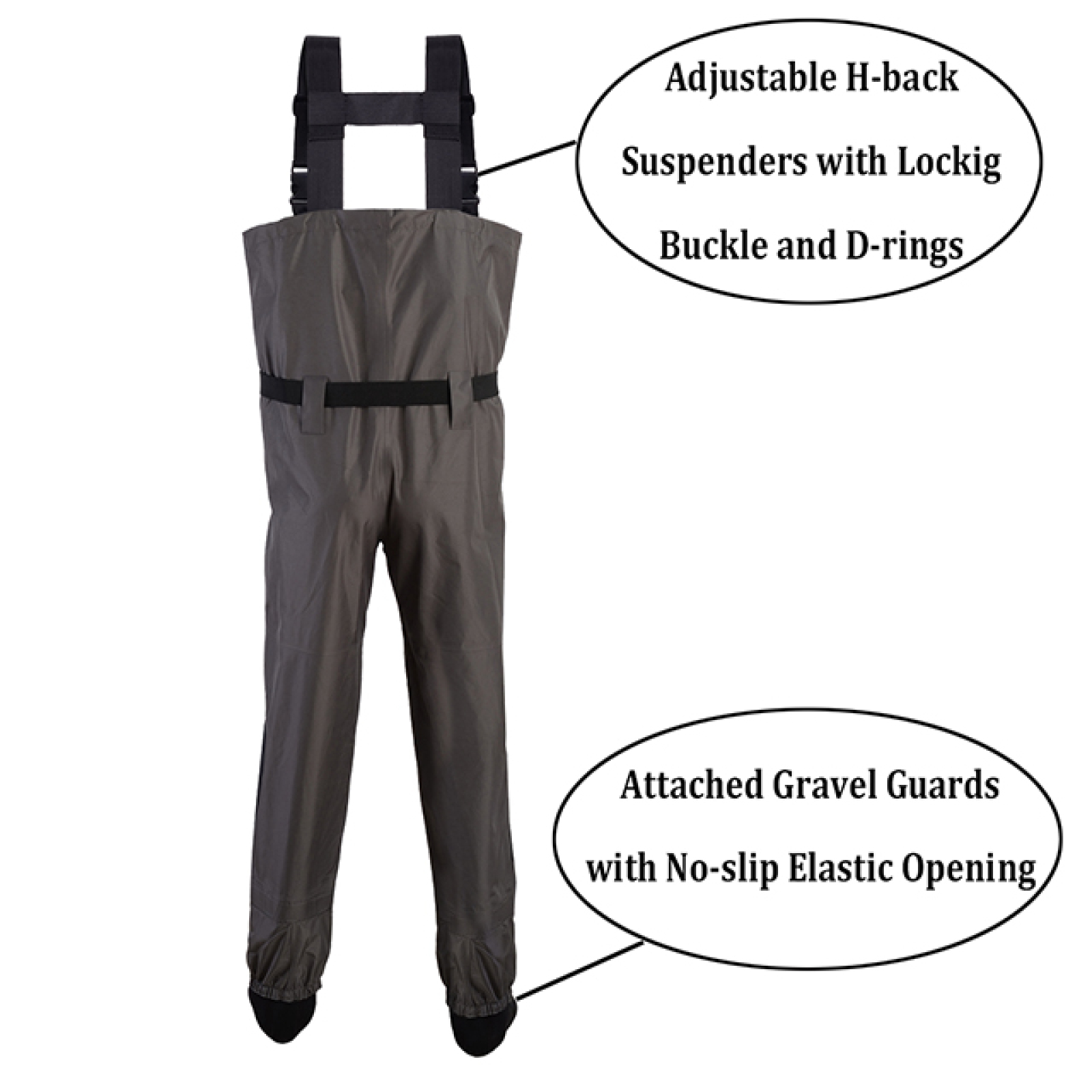Men's Breathable Fishing Wader High Quality 3 Layers Breathable and Waterproof Fabric Wader