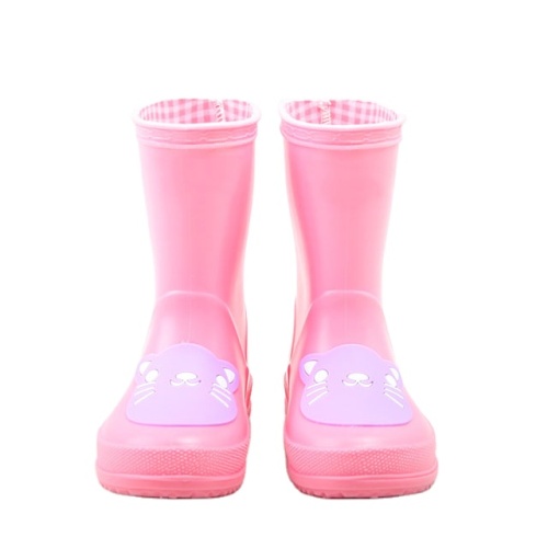 Wholesale Fashion Kids  Printing Customized PVC Boots Cheap Waterproof  Rain Boots Children Cute Midi boots