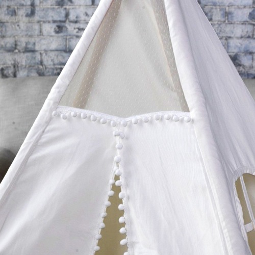 Kids White Canvas Indoor Play Teepee tent