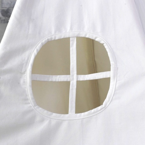 Kids White Canvas Indoor Play Teepee tent