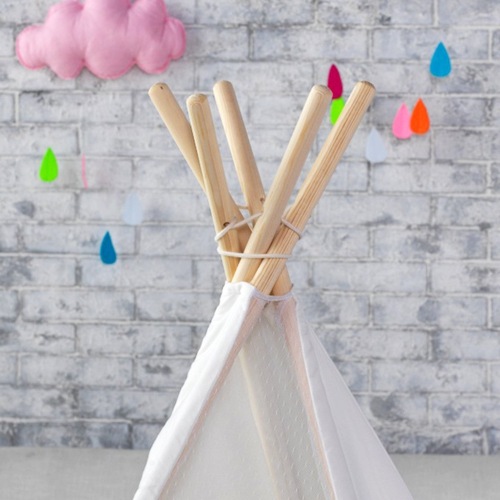 Kids White Canvas Indoor Play Teepee tent