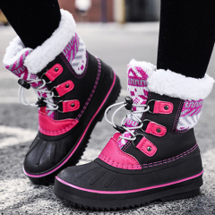 Customized Children Fashion Snow Boots Plush Velvet Winter Snow Boots