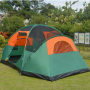 Customized Outdoor Sunshade Tent Double-Layer Waterproof Large Green Tent Family Camping Tourism Tent For Wholesale