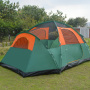 Customized Outdoor Sunshade Tent Double-Layer Waterproof Large Green Tent Family Camping Tourism Tent For Wholesale