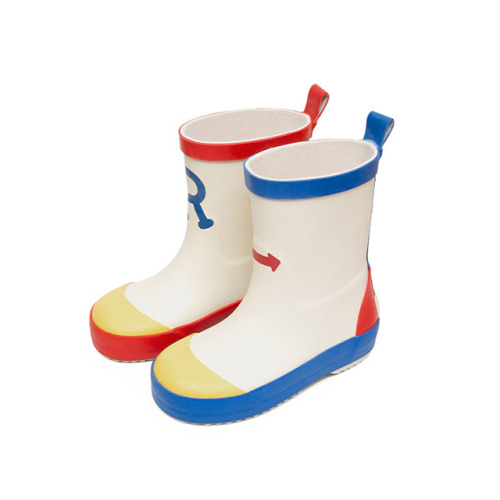 Hot Selling  Prining Natural Rubber Boots Children's  Custom Waterproof Rain Boots Kids Wellies Boots