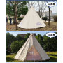 Outdoor Glamping Luxury Cotton Canvas Adults Indian Teepee Tent