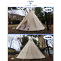 Outdoor Glamping Luxury Cotton Canvas Adults Indian Teepee Tent