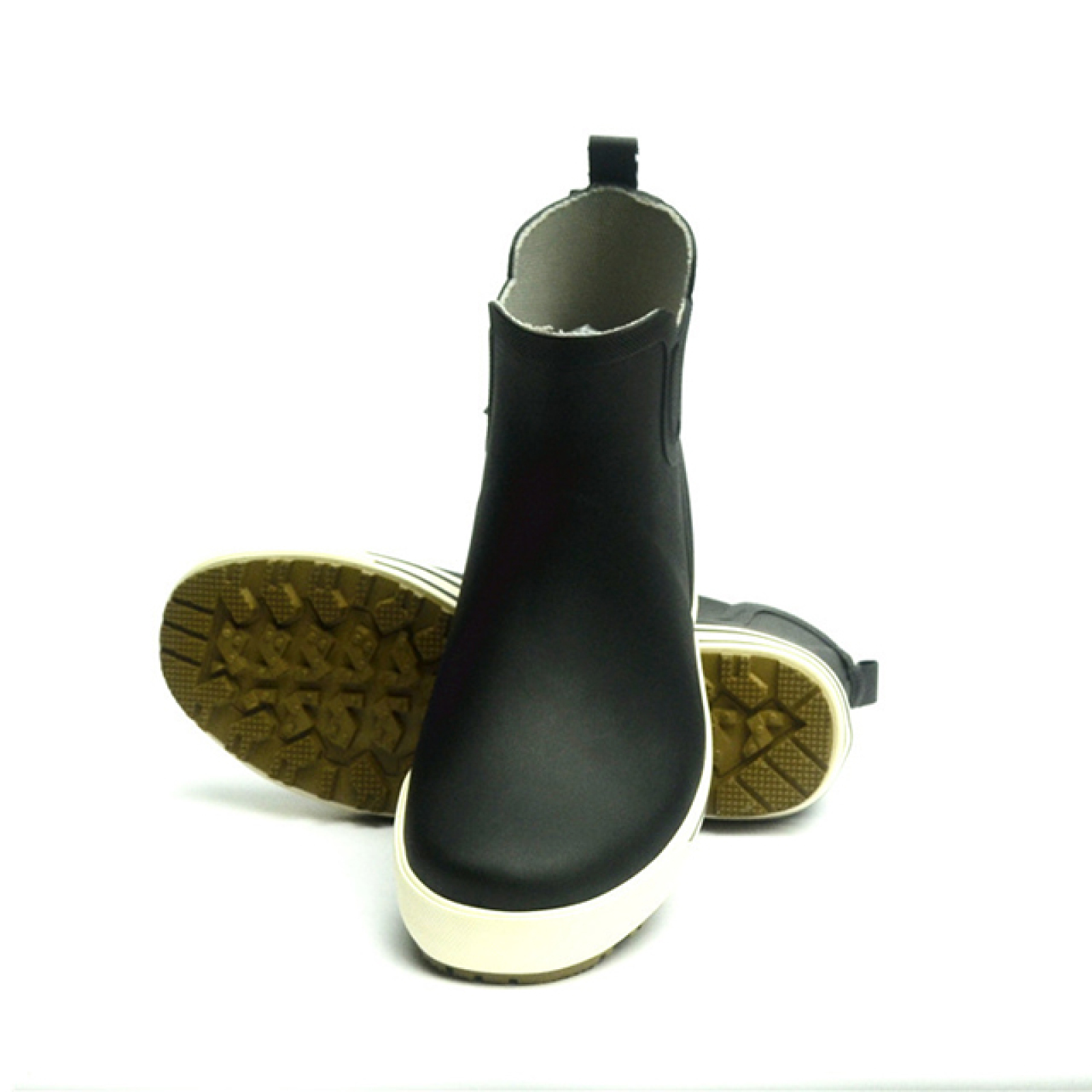 Black Waterproof Women Rubber Rain Boots Gumboots Wellies