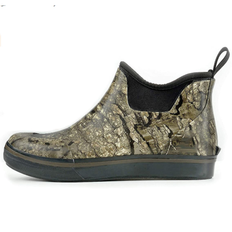 Waterproof Deck Boots Camo Ankle Mud Muck Rain Boots Neoprene Rubber Deck Boots Lovers for Fishing and Marine
