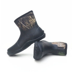 Durable Custom Men Waterproof Anti-slip Neoprene Rain Boots Rubber Shoes